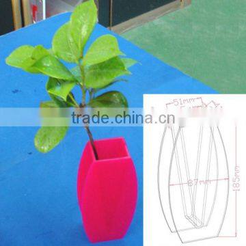 custom wholesale hot sale heteroideus shaped single color acrylic flower vase