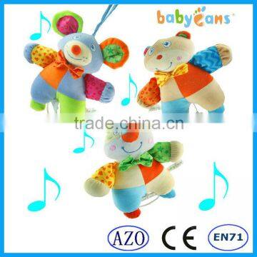 Babyfans Funny Baby Hanging Stroller Toys Lovely Animal Design Baby Musical Toys