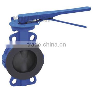 Rubber Lined Butterfly Valve Wafer Type