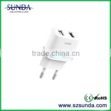 5V 2A EU micro USB wall charger for mobile phone