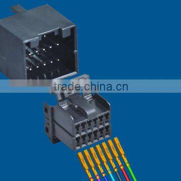 12-pin PCB male and female wire to board car connectors with horizontal board connector