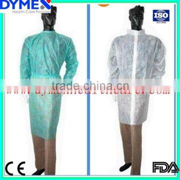 Anti- Static Surgical Disposable Lab Coats with Zipper and Elastic Cuff