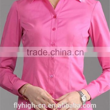 Supply Custom Logo Office Ladies Fashion Work Shirt