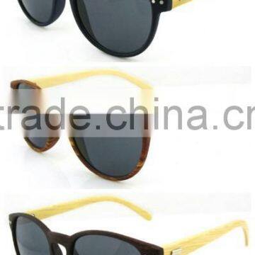 2015 Hot Design Bamboo Temple Sunglasses PC Frame Unique Eyewear Durable Sunglasses photo-3