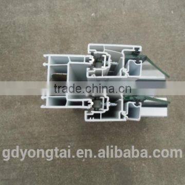 Upvc Fixed Window Profile Two Track Sliding Window With Mosquito Profile Supplier photo-3