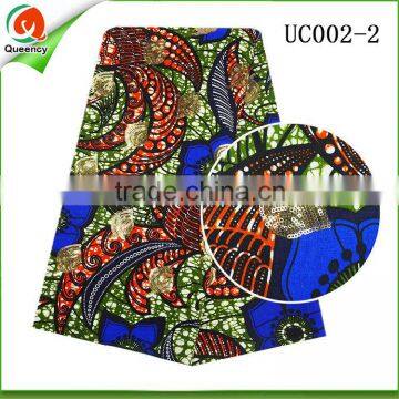 wholesale sequined hollandais wax fabric for african dashiki batik dresses