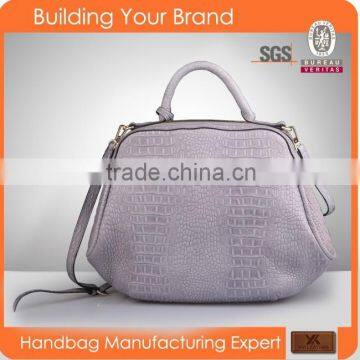 3352 Top selling genuine crocodile skin trendy lady leather shoulder bag, top selling real leather lady handbag