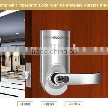 Fingerprint Keypad Mechanical key Lock PY-6686