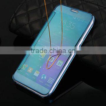 Transparent smart mirror phone case for samsung galaxy a8 flip cover case