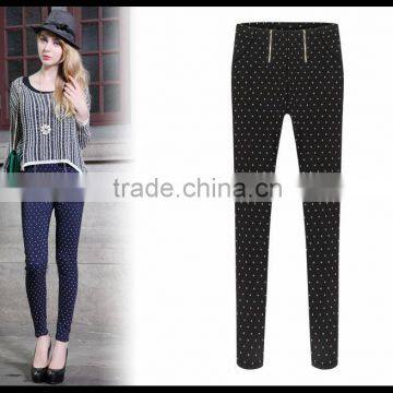 Alibaba China 2014 china supplier wholesale ladies pencil pants ashion printed pants with zipper