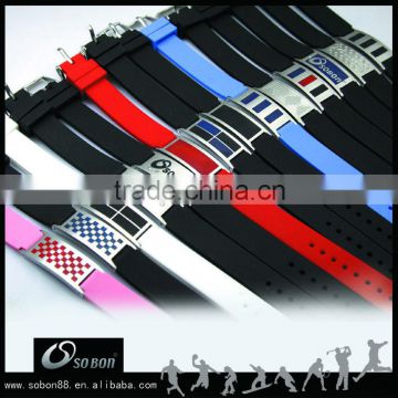 bracelet silicone of titanium germanium ion balance bracelet set