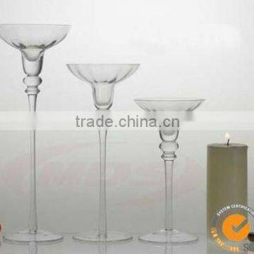 Different Sizes Glass Candle Holder Goblet for Wedding