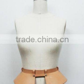 Leather Peplum Belt - Tan high quality