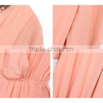 Wholesale Women Pink Fashion Cheap Formal Jumpsuit in Guangzhou