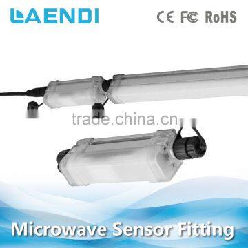 Patent Excellent Best performance TUV CE certificated 1.5m 40W Tri-proof LED Microwave sensor fitting with 3 years warranty