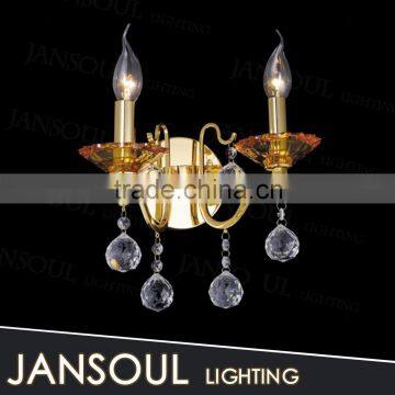 vintage chinese style golden led wall lighting fixture crystal wall lamp for living room hotel room