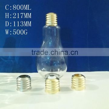 800ml glass bulb bottles