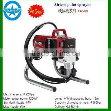 F4500 mini portable high pressure airless painting gun/spraying machine 8424891000, 84243000 with CE, EMC, SAA certificate