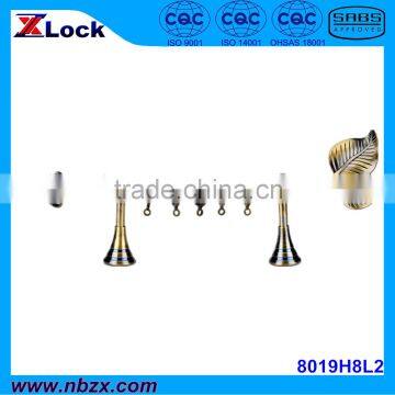 Decorative iron curtain rod and finial set (8019H8L2)