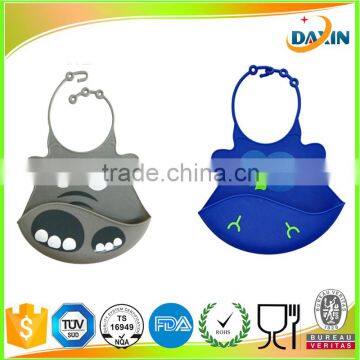 Waterproof washable silicone food catcher baby bib