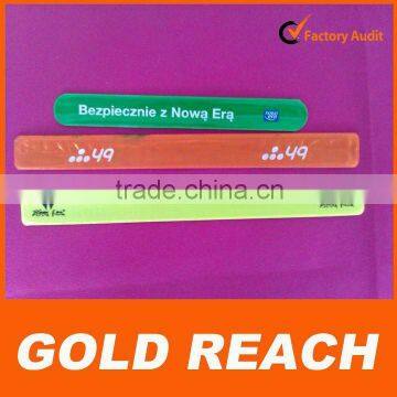 promotion pvc Reflective Slap Wristbands