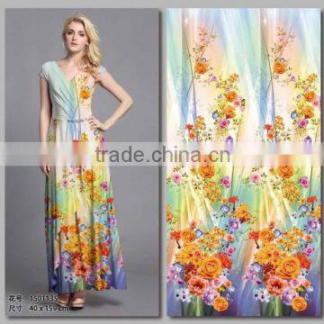 Dress fabric supplier rayon digital printing fabric made in china for girls