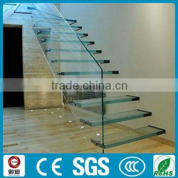 Contemporary Architectural Glass Indoor Stairs