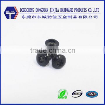 Dongguan high quality M3.5x7 black galvanized button head torx screw