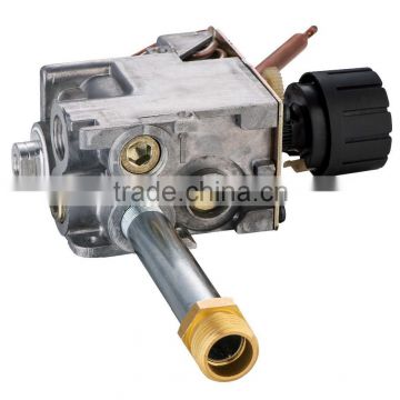 Oil heater thermostat with gas thermocouples