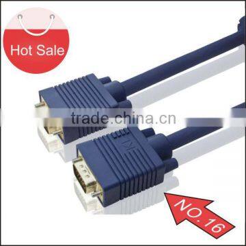 HIGH QUALITY WITH LOW PRICE CLEAR BLUE MOLDED VGA CABLE