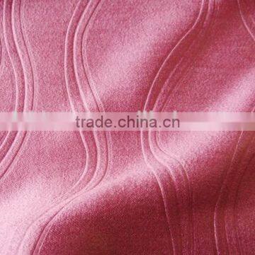 100% polyester 3d embossed black out curtain fabric