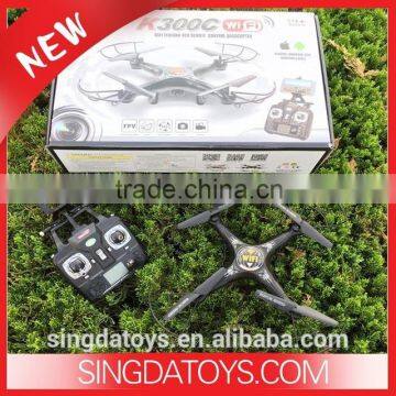 2015 New arrival !K300C(W) 2.4g 4CH 4-Axis Black RC FPV Drone Real Time Transmission With 0.3MP Camera LED For Sale