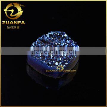 factory sell cushion shape colored blue druzy stone suppliers