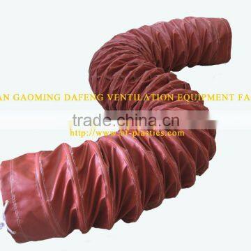 350mm Red High Temperature Fiber Glass Flexible Spiral Ducts 350 Celsius photo-2