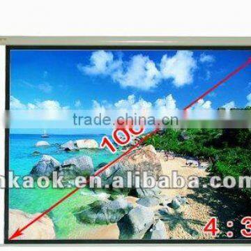 100" 4:3 Electric Screen Matte White Projector Projection RC Auto Remote Control