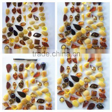 Irregular shape Amber caboshon, Natural Baltic Amber pendant