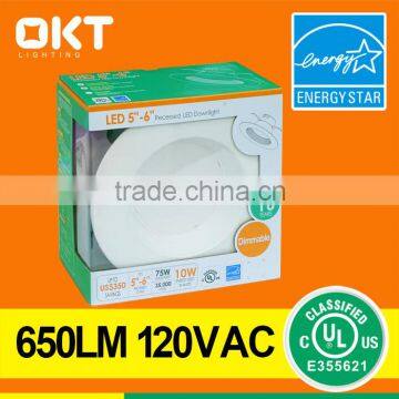 Interchangeable 5-Inch or 6-Inch IC/UL 6" Recessed Led Light With White Trim photo-3