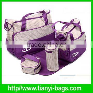 5 in 1 set microfiber fabric mommy bag wholesale