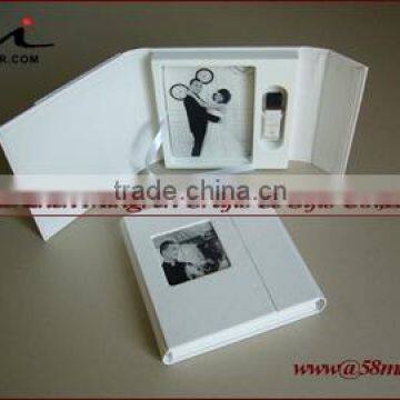 Wedding Leather USB Packaging Gift Box with Photo Box