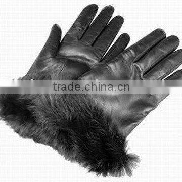 rabbit trim kid leather glove