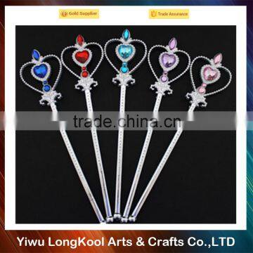 Wholesale heart shape princess wand plastic magic fairy wand for girls