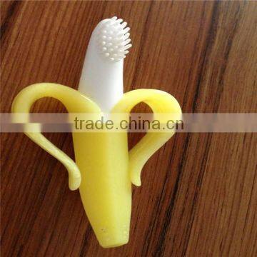 silicone banana toothbrush for baby,cute toothbrush,banana shape toothbrush