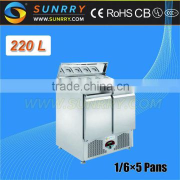 Bench Top Sandwich Bar Refrigeration Equipment For Salad 5 Pans (SY-RST900S-1 SUNRRY)