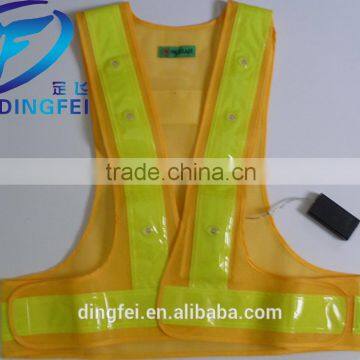 cheap Custom logo flashing led Reflective safety vest , reflective clothing , reflective vest