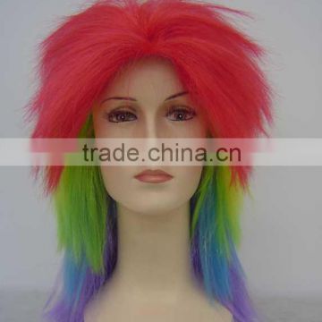 bob trading wholesales football fan wig/hair football fan mohawk wig