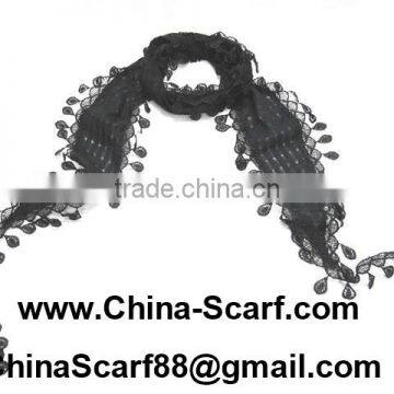 Black Cotton Scarf
