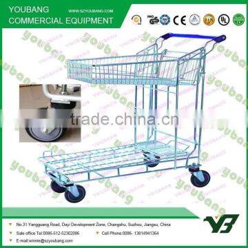 double level platform shopping trolley