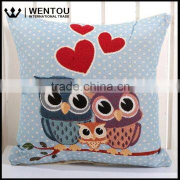 Wentou Vintage PP Cotton Filled Soft Embroidery Owl Pillow photo-5