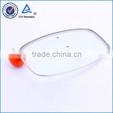 Hotel high grade rectangle tempered glass lid
