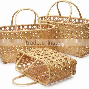 Nice design bamboo tote handmade bag with handle made in vietnam